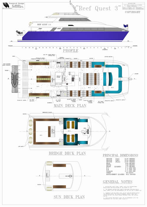 26 M Dive Boat Design GA Plan image