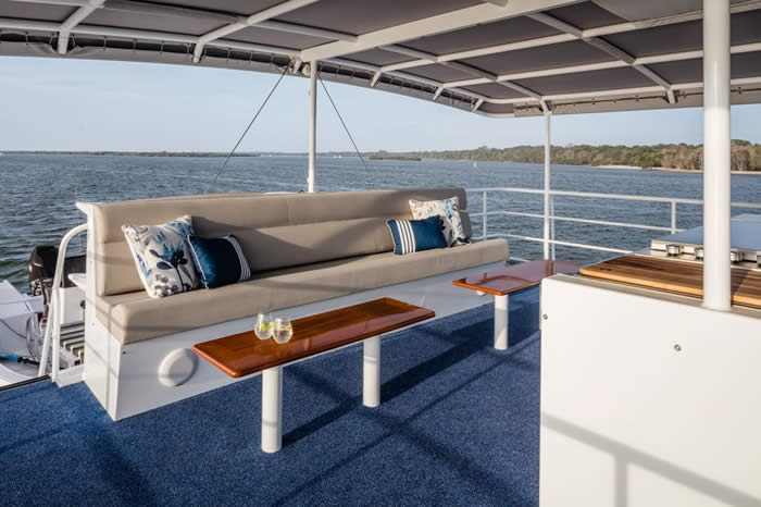 82 foot Catamaran Aft' Seat