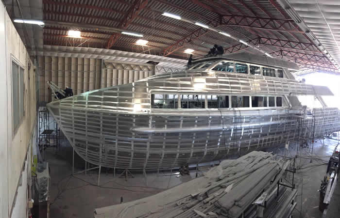 Aluminium Catamaran construction 