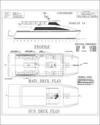 General Arrangement for 15 M Foil Catamaran